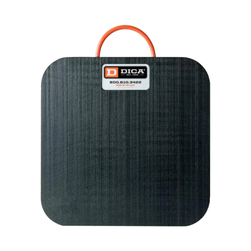 Outrigger pad, square, D3636-1.5, Black, Medium duty