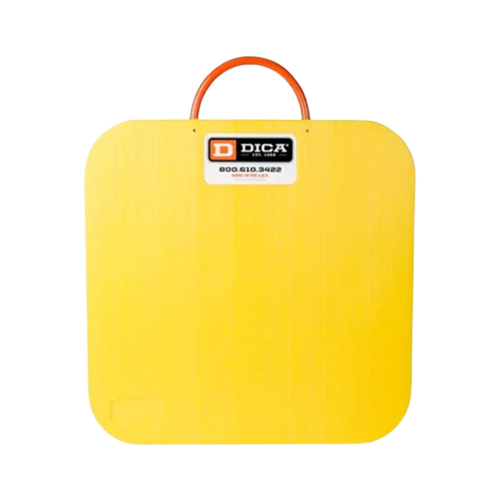 Outrigger pad, square, D2424, Yellow, Medium duty