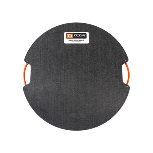 Outrigger pad, round, DR30-1.5, Black, Medium duty